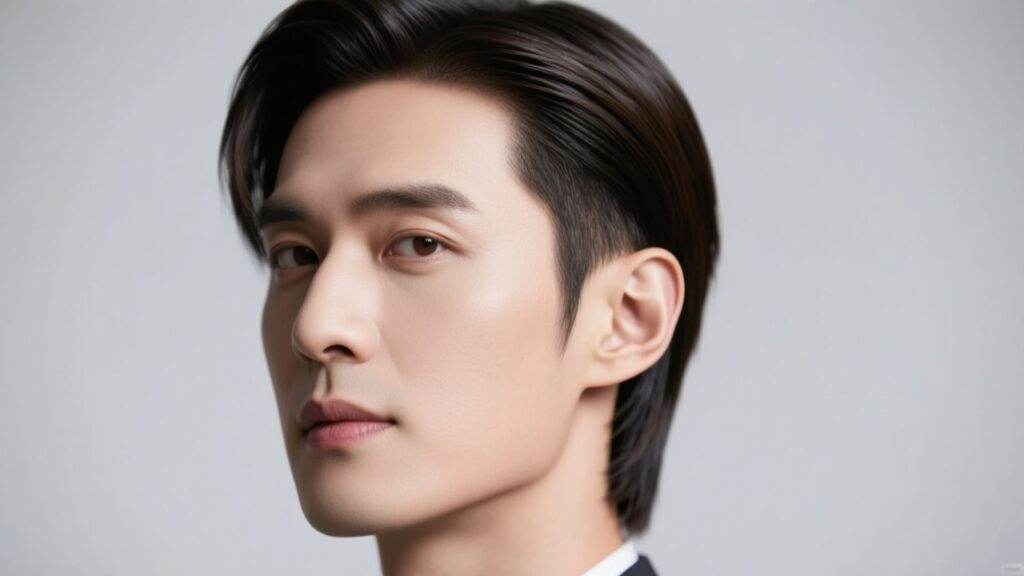 men's hairstyle for oblong face