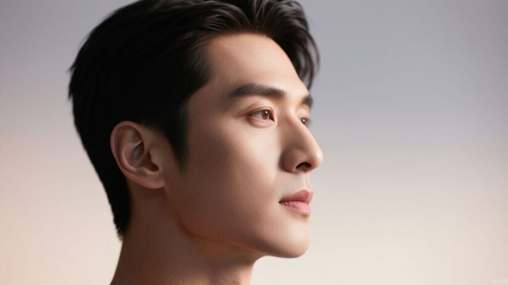 men's hairstyle for oblong face